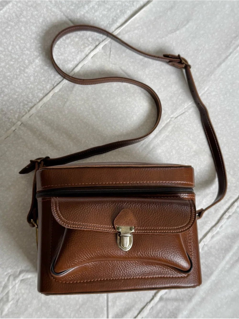 Mid-century Vintage Brown Camera Utility Hard Case